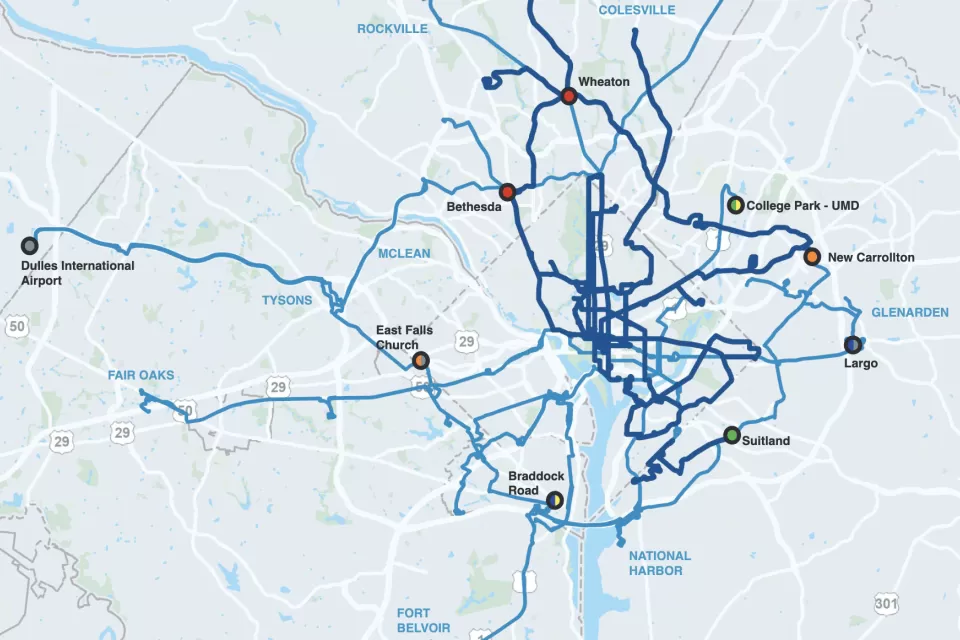 Proposed map of new D.C. bus system redesign